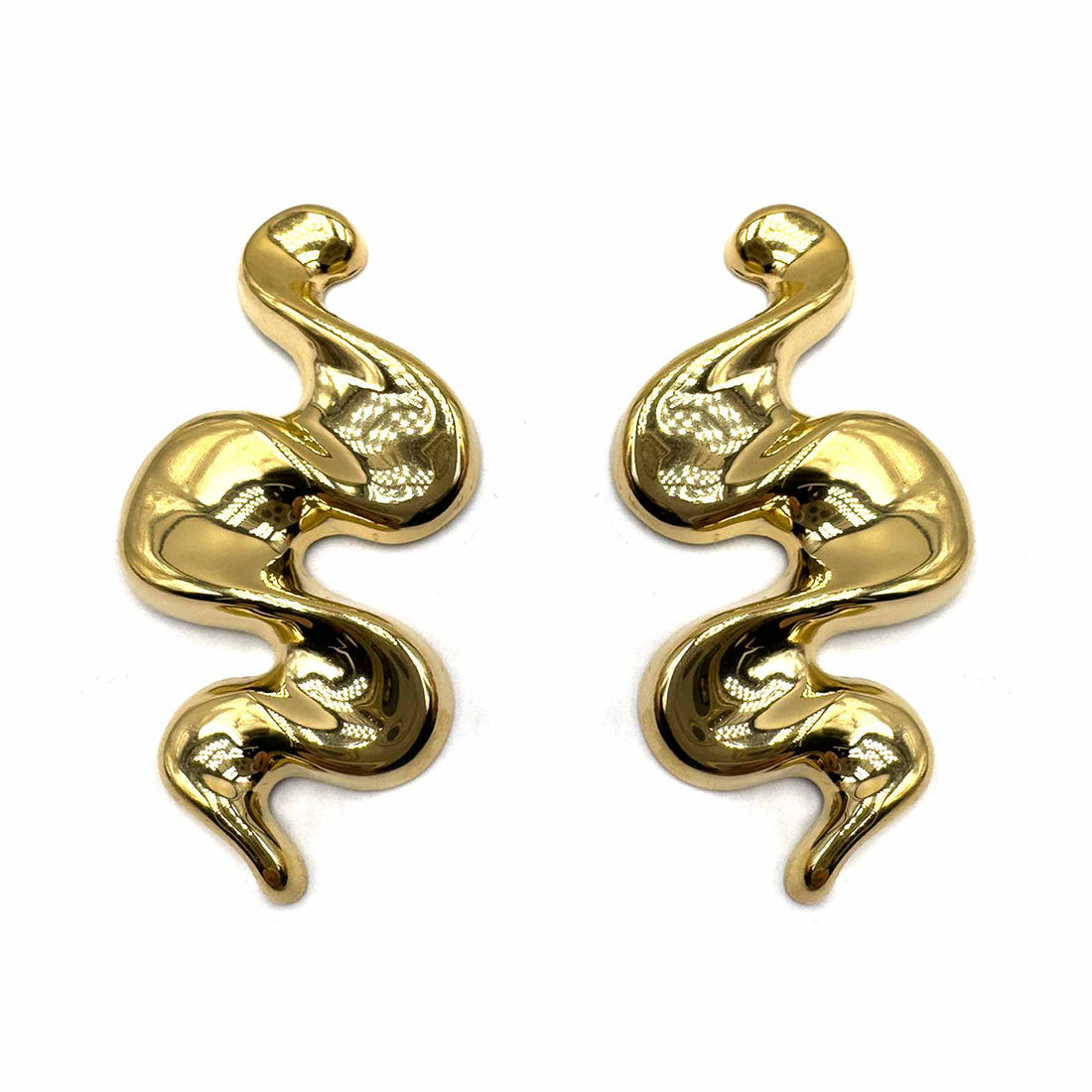 Palestro Milano Orecchini Onde Gold Plated