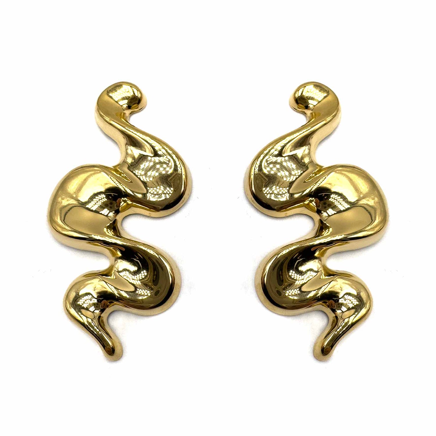 Palestro Milano Orecchini Onde Gold Plated