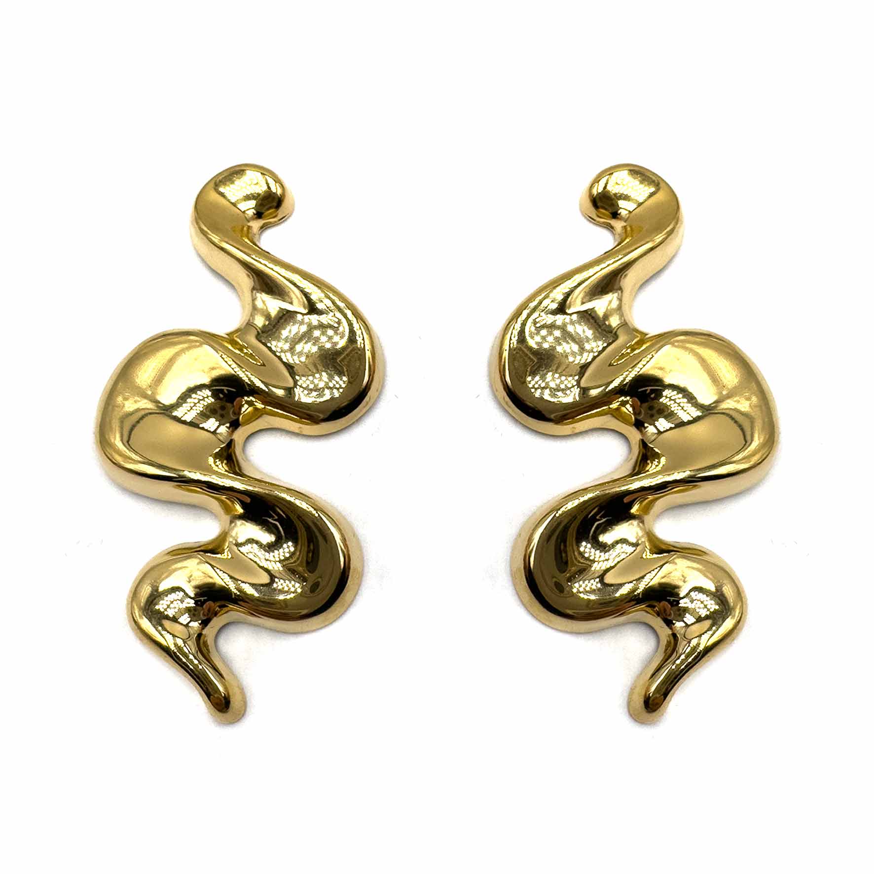 Palestro Milano Orecchini Onde Gold Plated