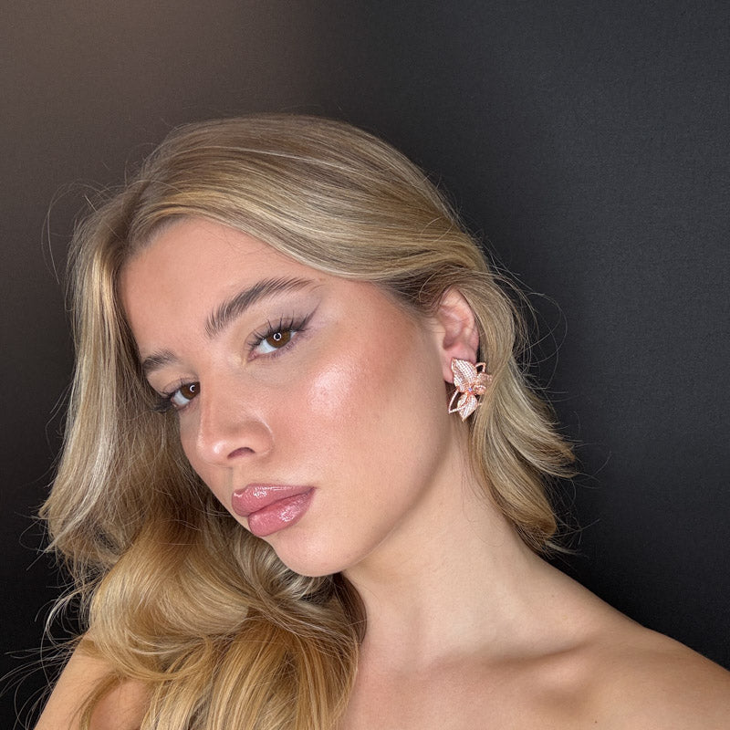 Palestro Milano Orecchini Orchidea di pavè