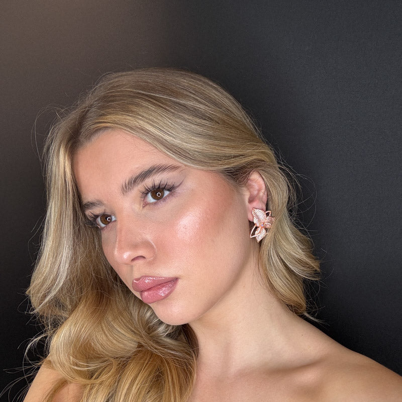 Palestro Milano Orecchini Orchidea di pavè