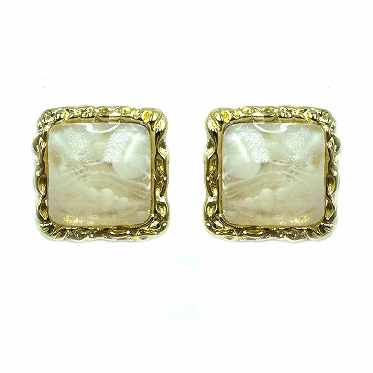 Palestro Milano Orecchini Panna Bottoni Vintage