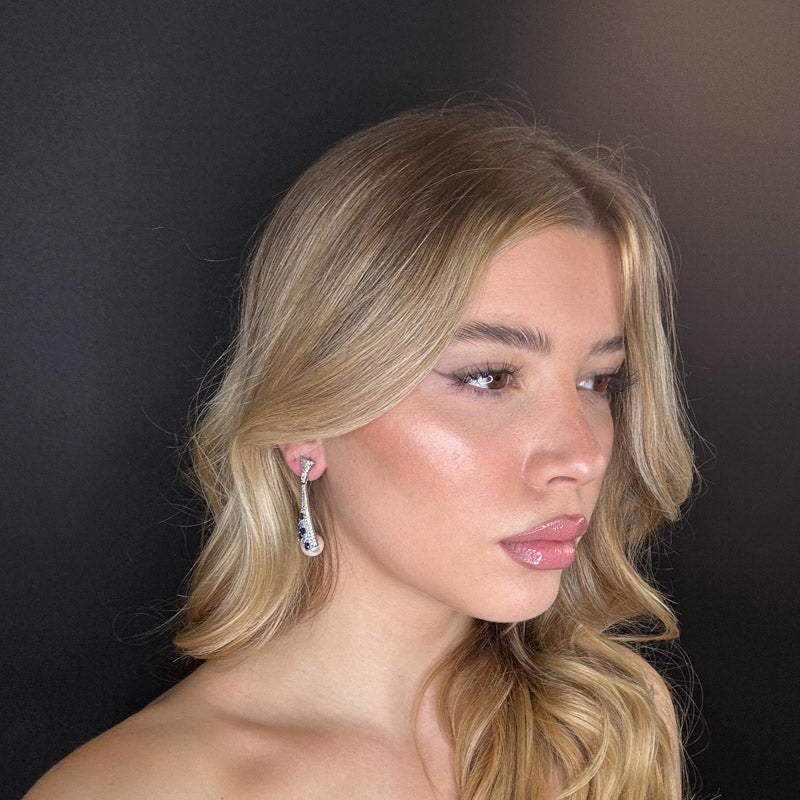 Palestro Milano Orecchini Pavè con perla