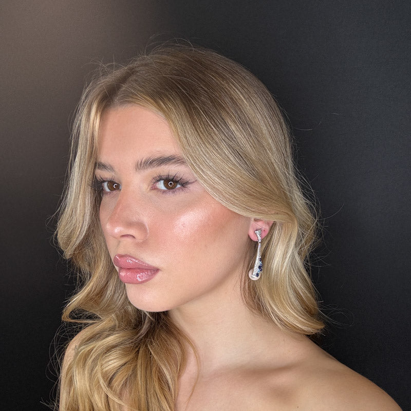 Palestro Milano Orecchini Pavè con perla