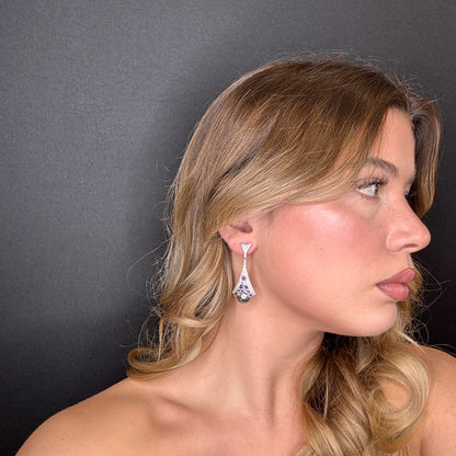 Palestro Milano Orecchini Pavè con perla