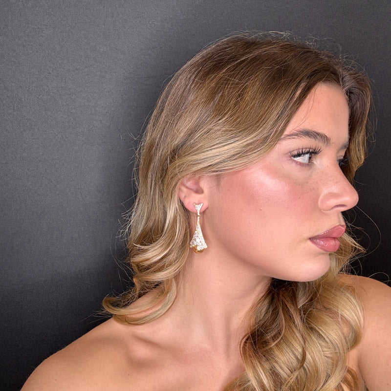 Palestro Milano Orecchini Pavè con perla