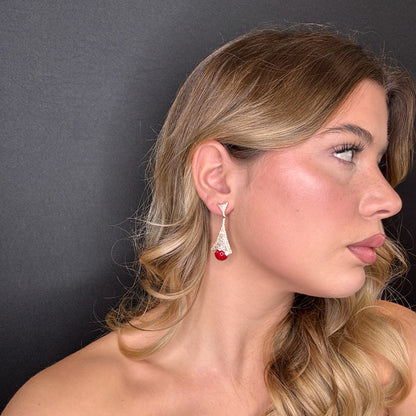 Palestro Milano Orecchini Pavè con perla