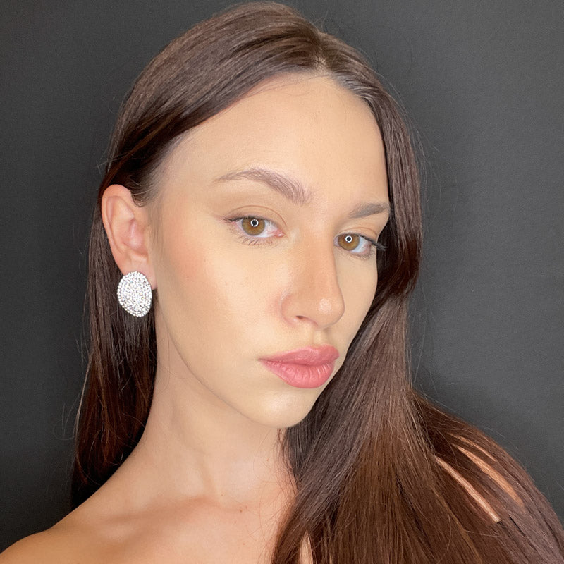 Palestro Milano Orecchini Pavè Ovale