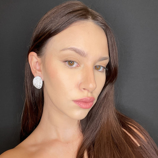 Palestro Milano Orecchini Pavè Ovale