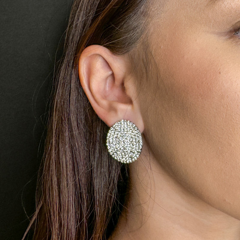 Palestro Milano Orecchini Pavè Ovale