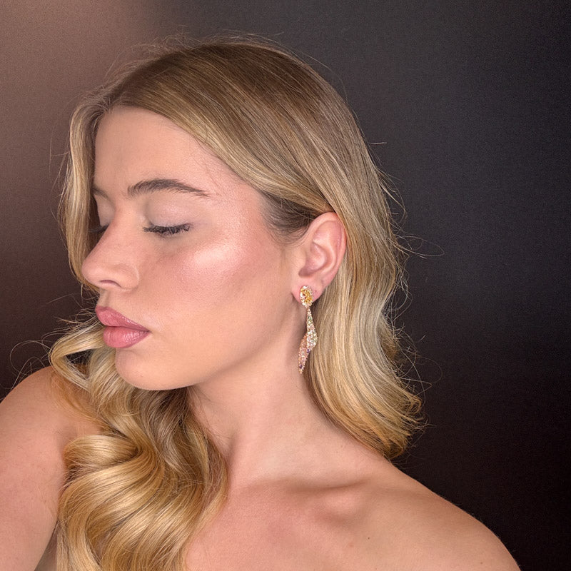 Palestro Milano Orecchini Pendenti di cristalli colorati