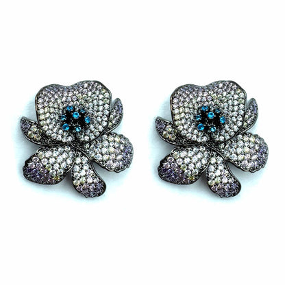 Palestro Milano Orecchini Peonia di Pavè