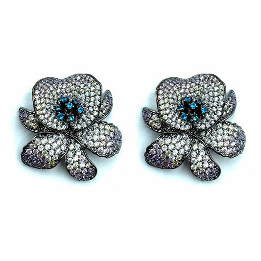 Palestro Milano Orecchini Peonia di Pavè