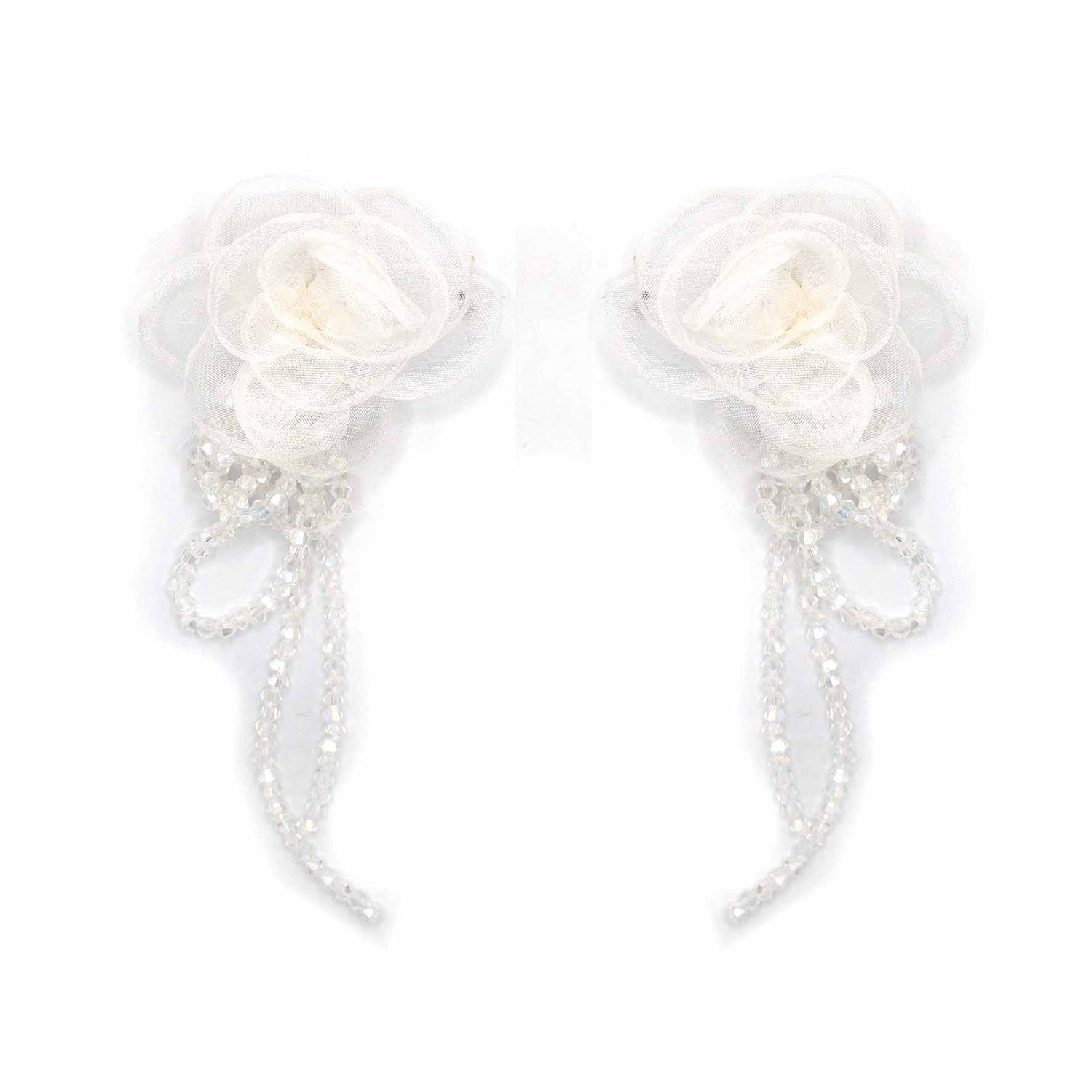 Palestro Milano Orecchini Peonie in tulle