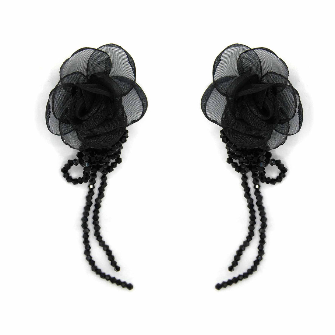 Palestro Milano Orecchini Peonie in tulle