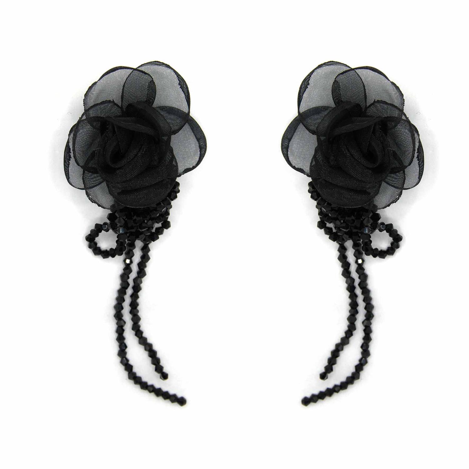 Palestro Milano Orecchini Peonie in tulle