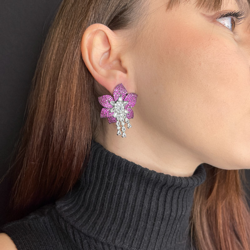 Palestro Milano Orecchini Peonie Preziose