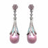 Palestro Milano Orecchini Perla pink pendente di pavè
