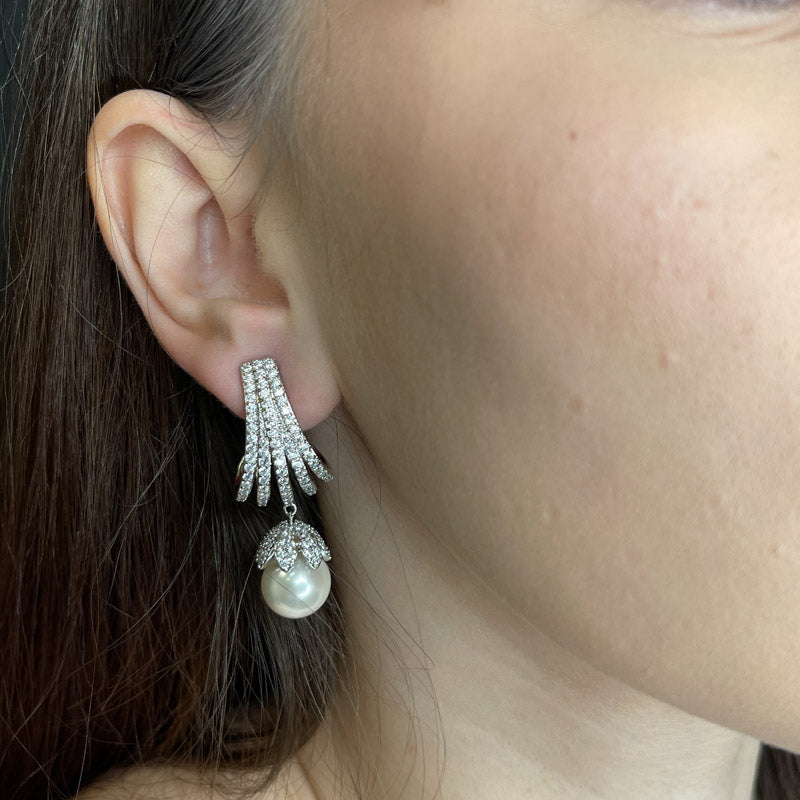 Palestro Milano Orecchini Perla sospesa