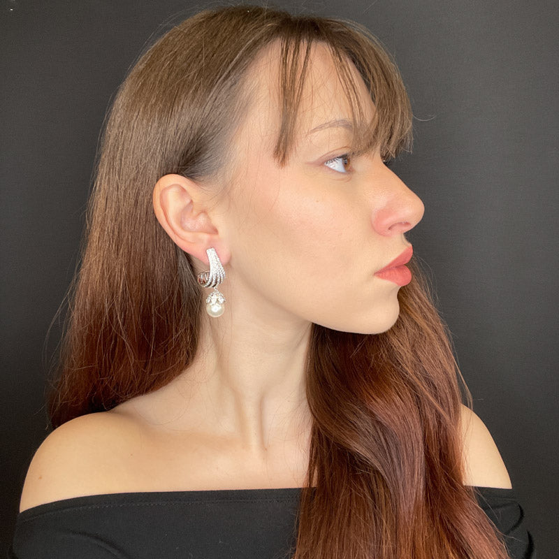 Palestro Milano Orecchini Perla sospesa