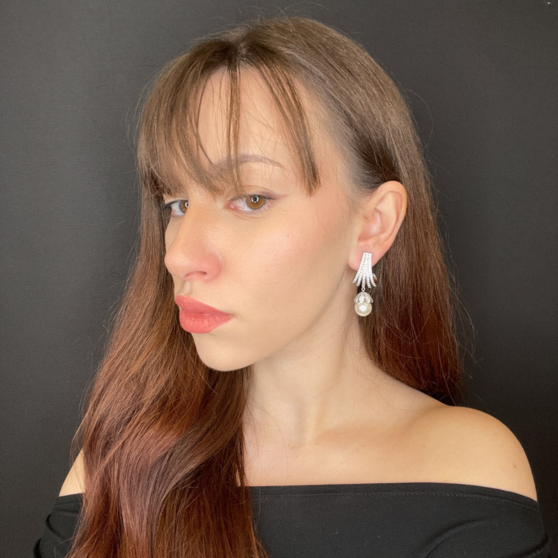 Palestro Milano Orecchini Perla sospesa