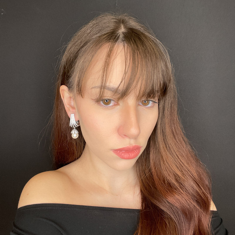 Palestro Milano Orecchini Perla sospesa