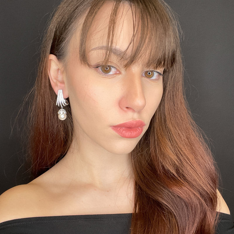 Palestro Milano Orecchini Perla sospesa