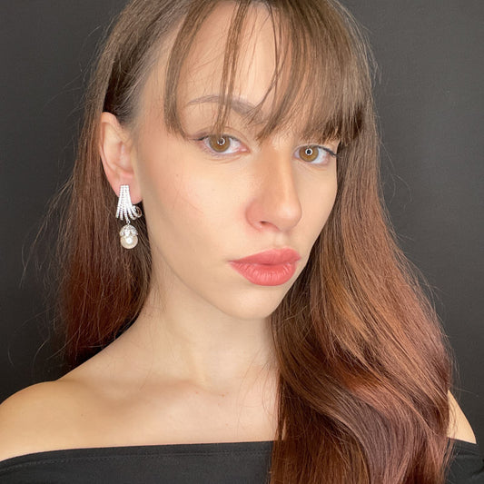 Palestro Milano Orecchini Perla sospesa