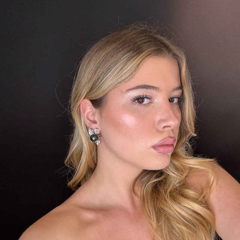 Palestro Milano Orecchini Petali con perla big