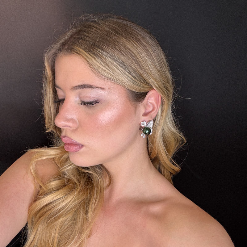 Palestro Milano Orecchini Petali con perla big