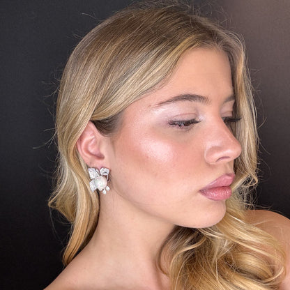 Palestro Milano Orecchini Petali con perla big