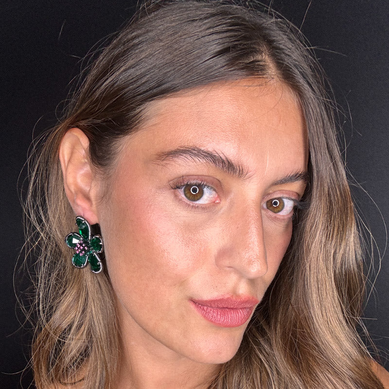 Palestro Milano Orecchini Petali Preziosi