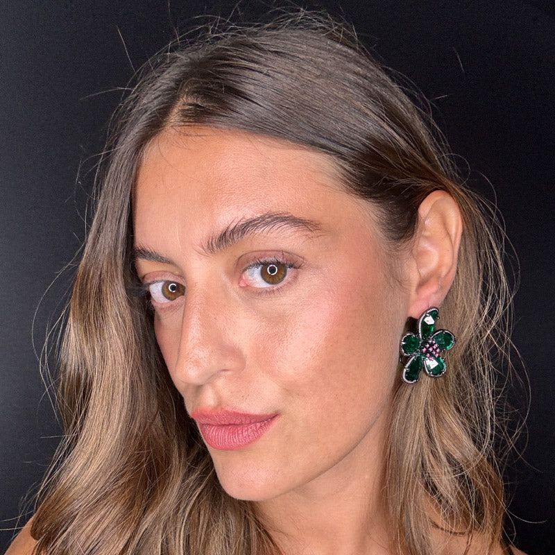 Palestro Milano Orecchini Petali Preziosi