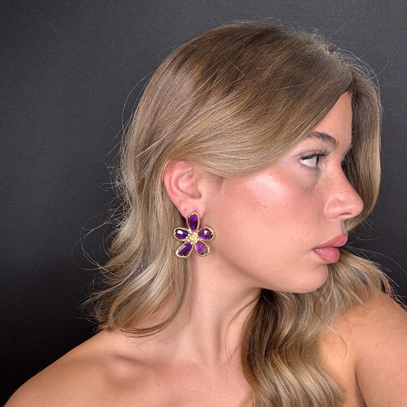 Palestro Milano Orecchini Petali Preziosi