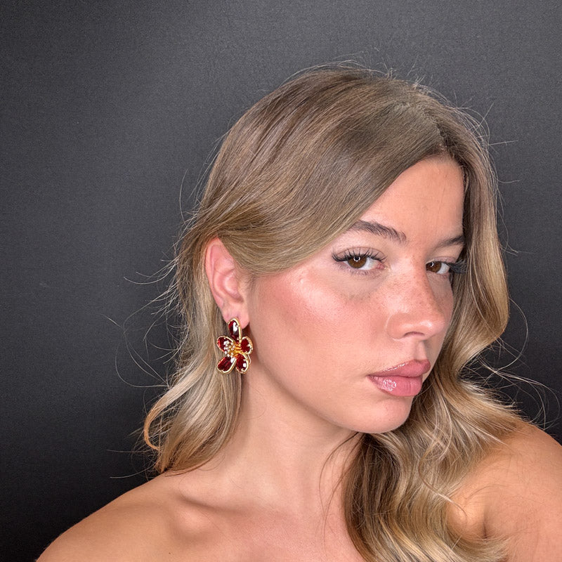 Palestro Milano Orecchini Petali Preziosi