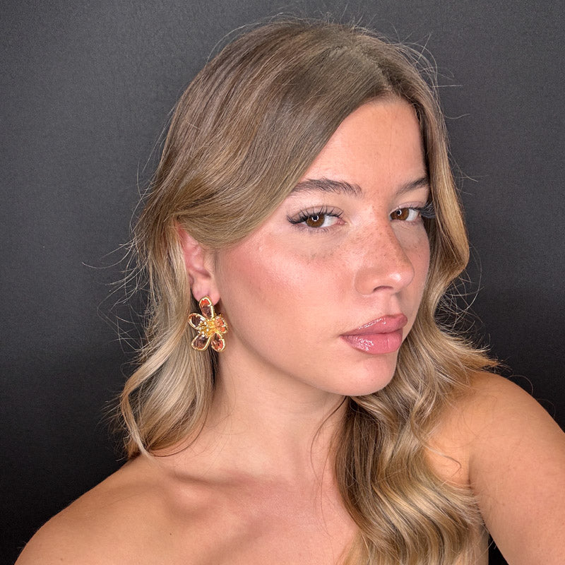 Palestro Milano Orecchini Petali Preziosi