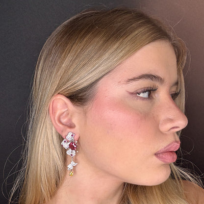 Palestro Milano Orecchini Petali preziosi di pavè