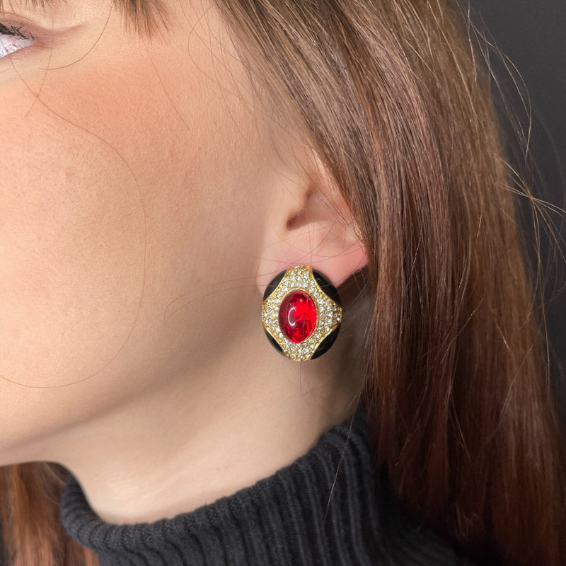 Palestro Milano Orecchini Petra rosso