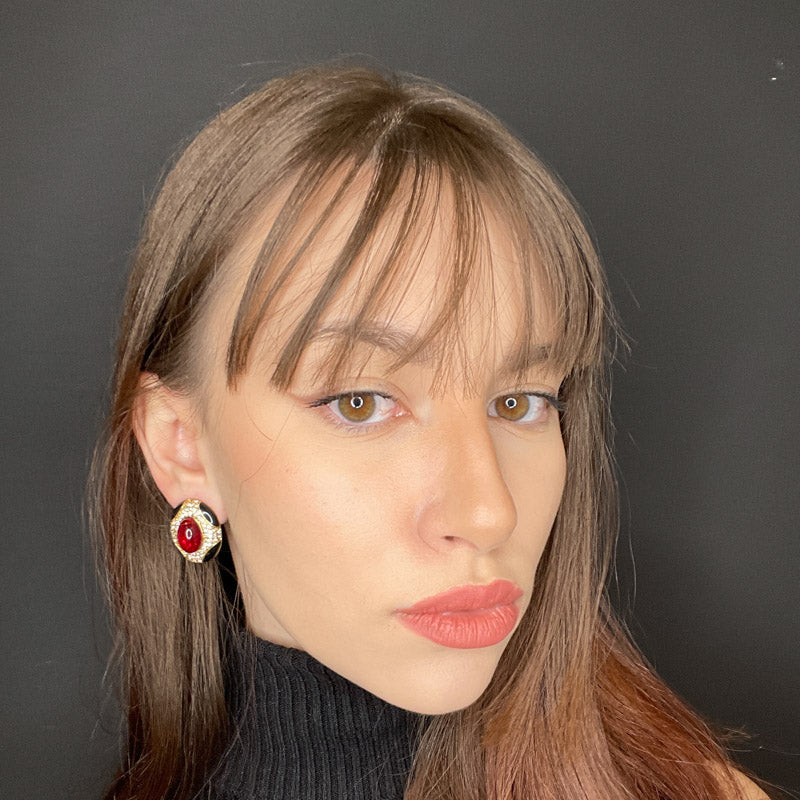 Palestro Milano Orecchini Petra rosso