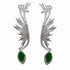 Palestro Milano Orecchini Pietra Verde Ali di Pavè