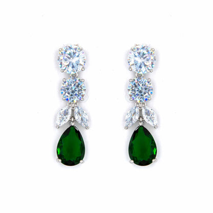 Palestro Milano Orecchini Pietra Verde Smeraldo Cascata preziosa