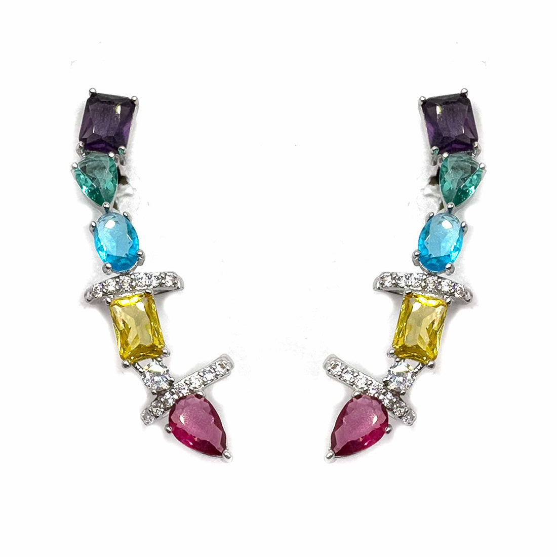 Palestro Milano Orecchini Pietre multicolor rampicanti