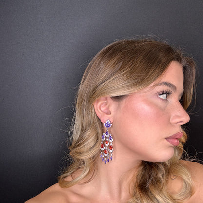 Palestro Milano Orecchini Pietre Preziose Cadenti