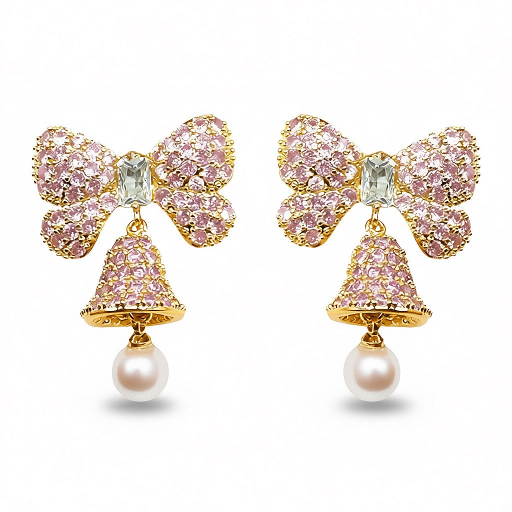 Palestro Milano Orecchini Pink Fiocchetto e Campanella