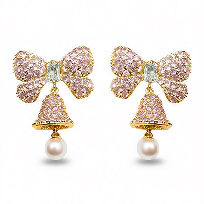 Palestro Milano Orecchini Pink Fiocchetto e Campanella