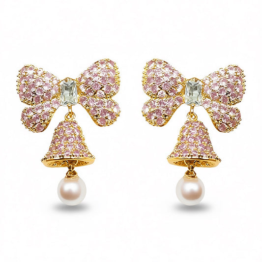 Palestro Milano Orecchini Pink Fiocchetto e Campanella