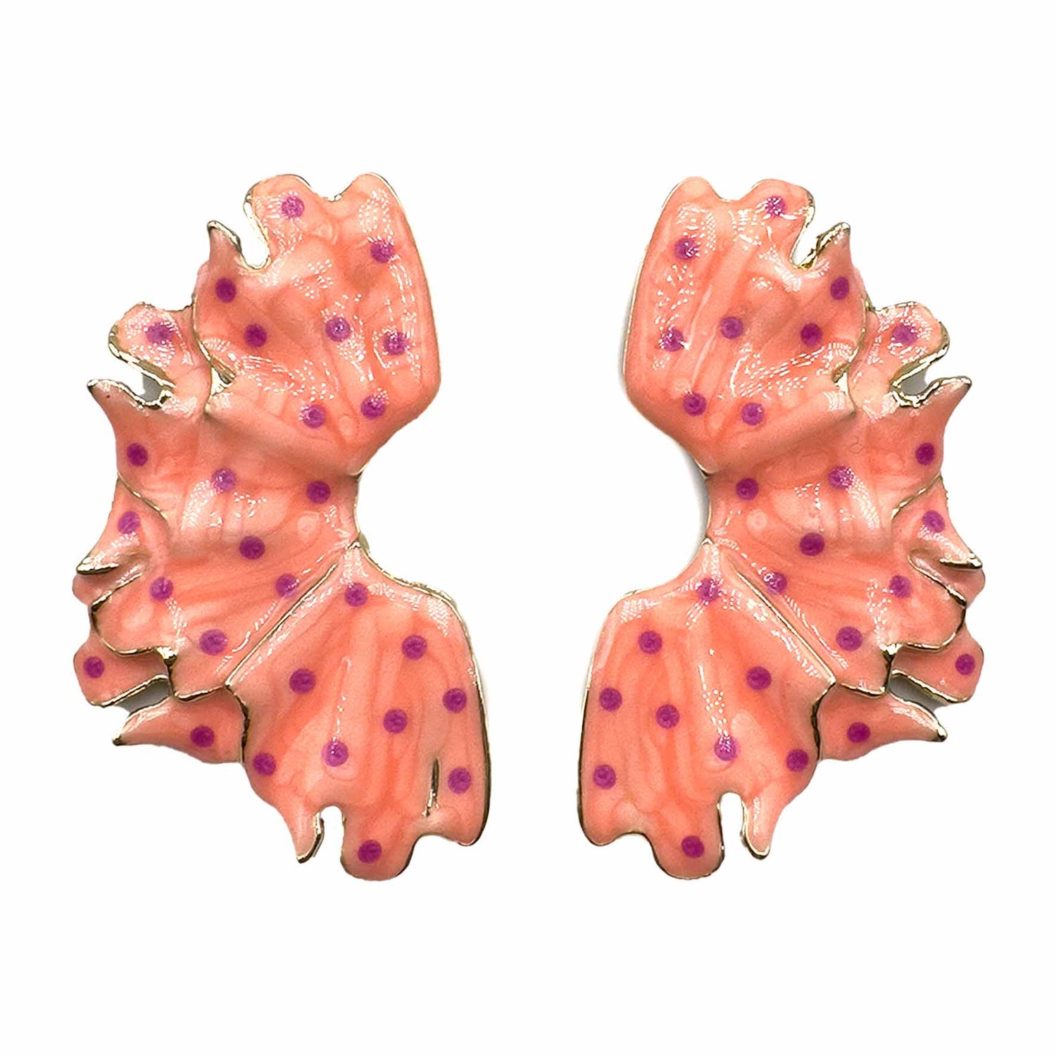 Palestro Milano Orecchini Pink Fucsia Pois