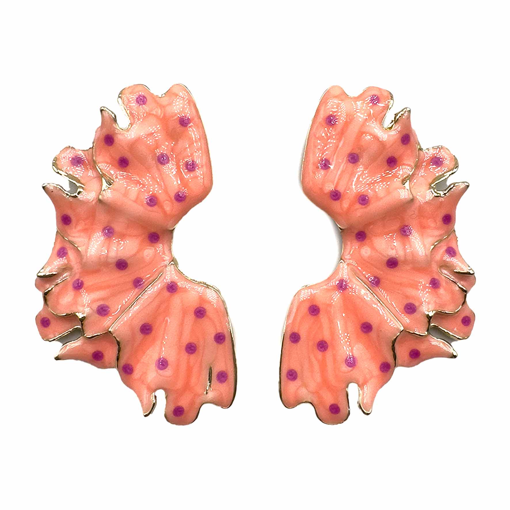 Palestro Milano Orecchini Pink Fucsia Pois
