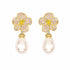 Palestro Milano Orecchini Pink Margherite di zirconi con perla