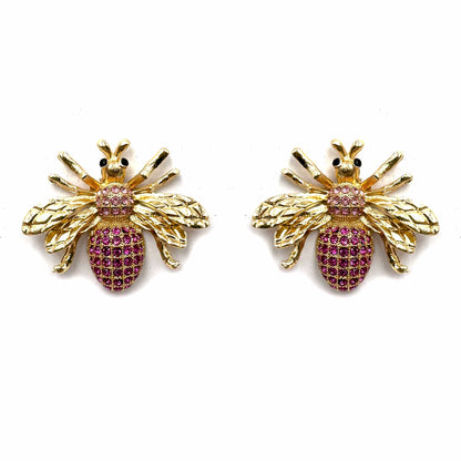 Palestro Milano Orecchini Pink Mosca di Zirconi